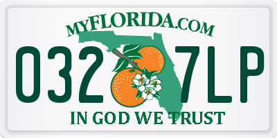 FL license plate 0327LP