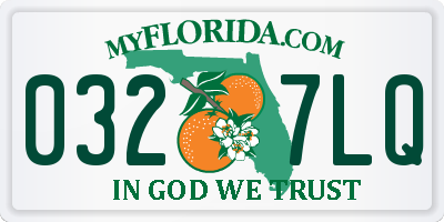 FL license plate 0327LQ