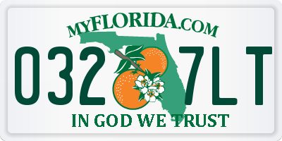 FL license plate 0327LT