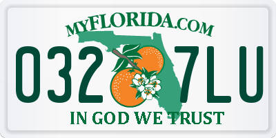 FL license plate 0327LU