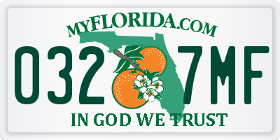 FL license plate 0327MF