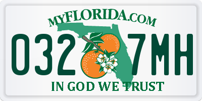 FL license plate 0327MH