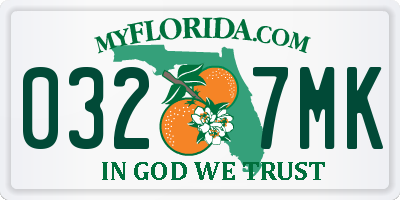 FL license plate 0327MK