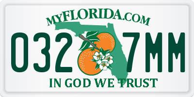 FL license plate 0327MM