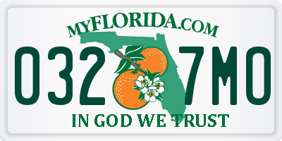 FL license plate 0327MO