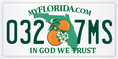 FL license plate 0327MS