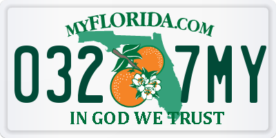 FL license plate 0327MY