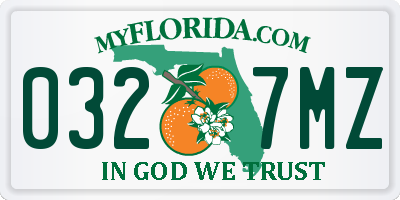 FL license plate 0327MZ