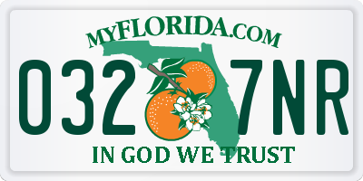 FL license plate 0327NR