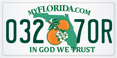 FL license plate 0327OR