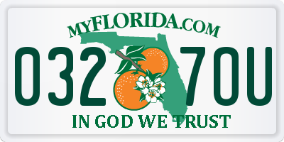 FL license plate 0327OU