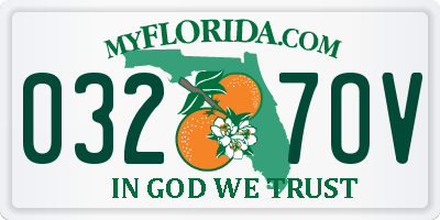 FL license plate 0327OV