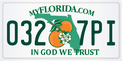 FL license plate 0327PI
