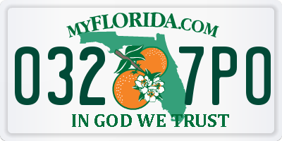 FL license plate 0327PO