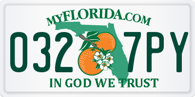 FL license plate 0327PY