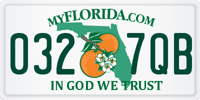 FL license plate 0327QB