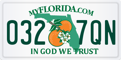 FL license plate 0327QN