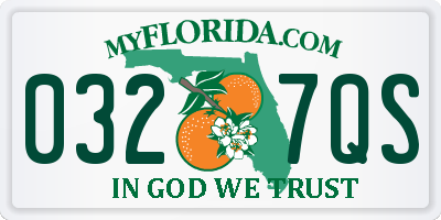FL license plate 0327QS