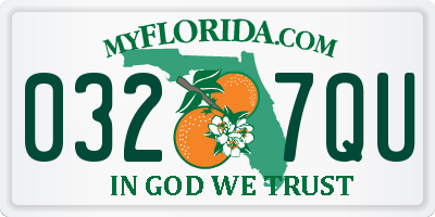 FL license plate 0327QU