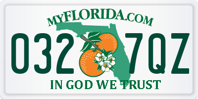 FL license plate 0327QZ