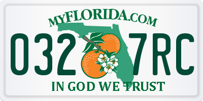 FL license plate 0327RC