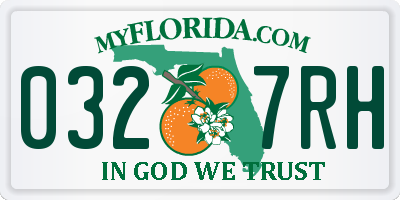 FL license plate 0327RH