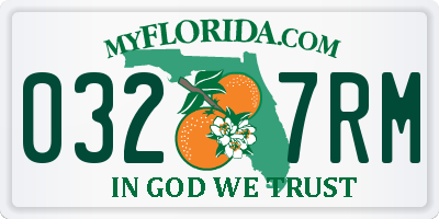 FL license plate 0327RM