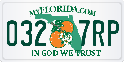 FL license plate 0327RP