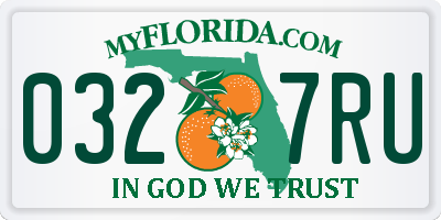 FL license plate 0327RU