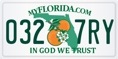FL license plate 0327RY
