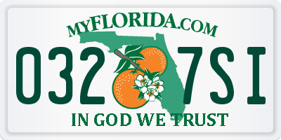 FL license plate 0327SI