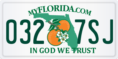 FL license plate 0327SJ