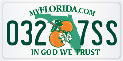 FL license plate 0327SS