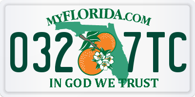 FL license plate 0327TC