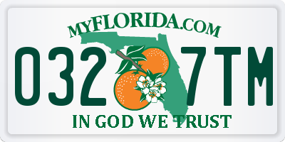 FL license plate 0327TM