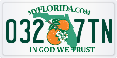 FL license plate 0327TN