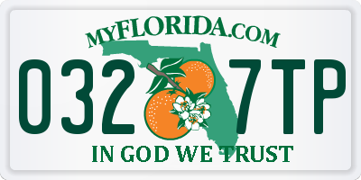 FL license plate 0327TP