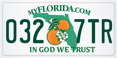 FL license plate 0327TR