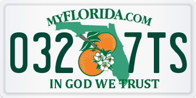 FL license plate 0327TS