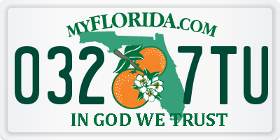 FL license plate 0327TU