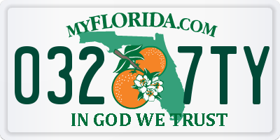 FL license plate 0327TY