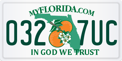 FL license plate 0327UC