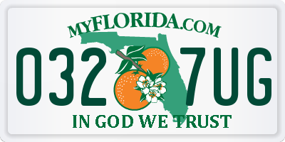 FL license plate 0327UG