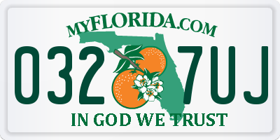 FL license plate 0327UJ