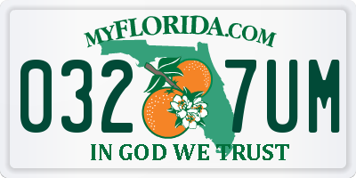 FL license plate 0327UM