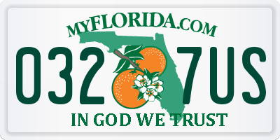 FL license plate 0327US