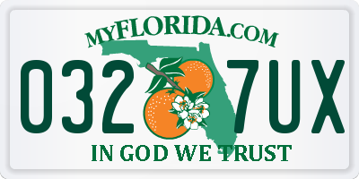 FL license plate 0327UX