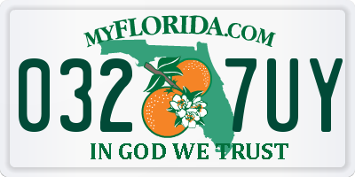 FL license plate 0327UY