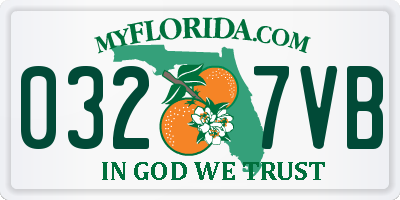FL license plate 0327VB