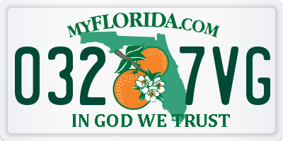 FL license plate 0327VG